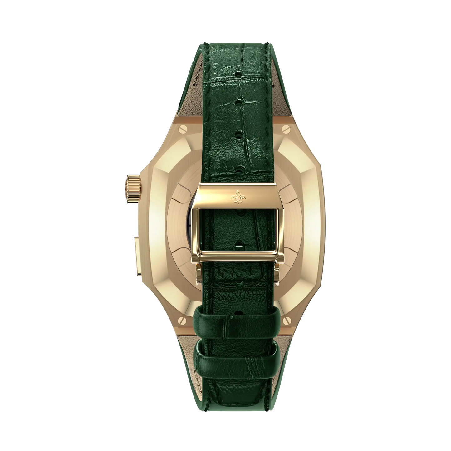 Gold Leather Classic Apple Watch Case - Bigett - Apple Watch Case#material_green-leather