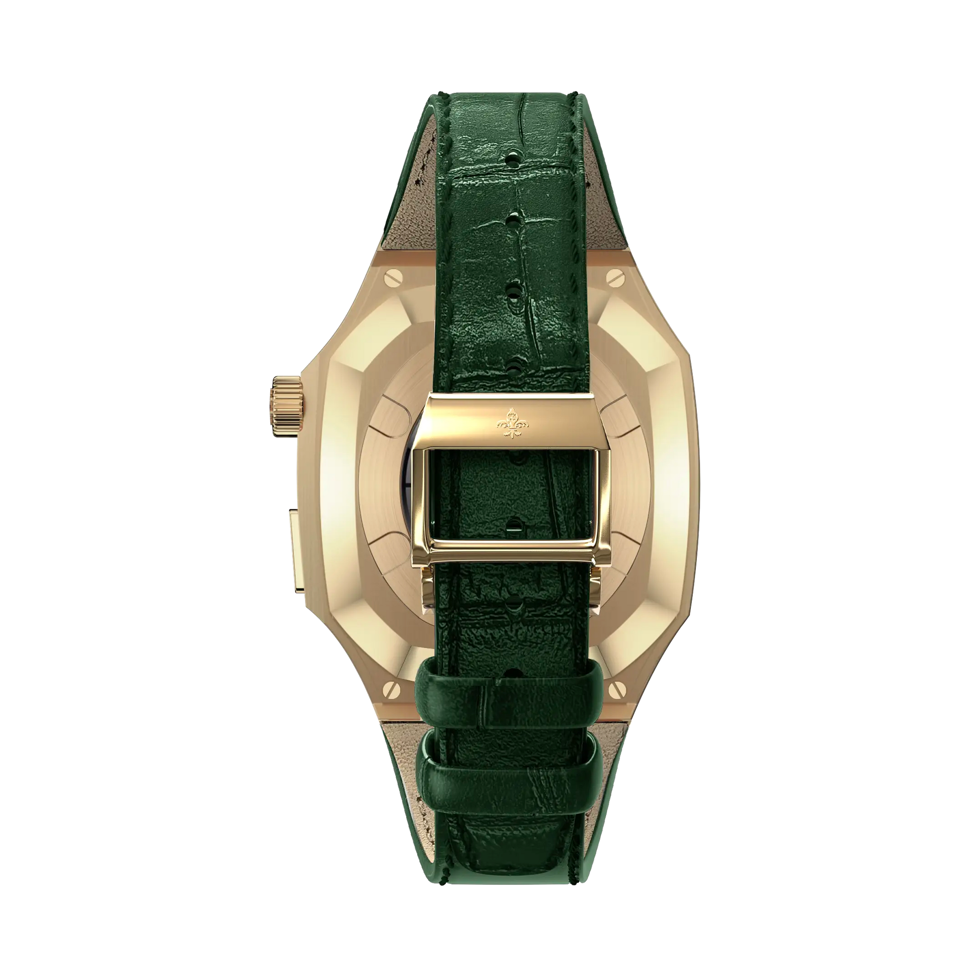 Gold Leather Classic Apple Watch Case - Bigett - Apple Watch Case#material_green-leather