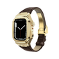 Gold Leather Classic Apple Watch Case - Bigett - Apple Watch Case#material_brown-leather