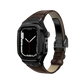 Matte Black Leather Classic Apple Watch Case - Bigett - Apple Watch Case#material_brown-leather