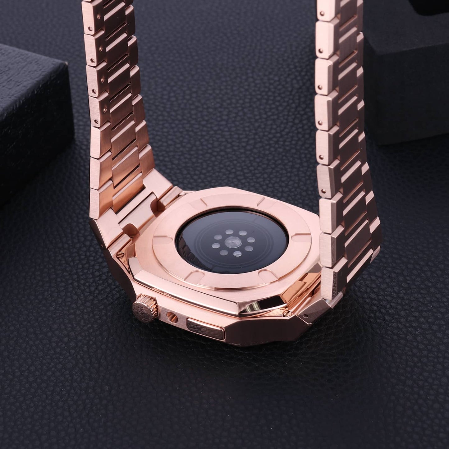 Rose Gold Stainless Steel Elegant Apple Watch Case - Bigett - Apple Watch Case